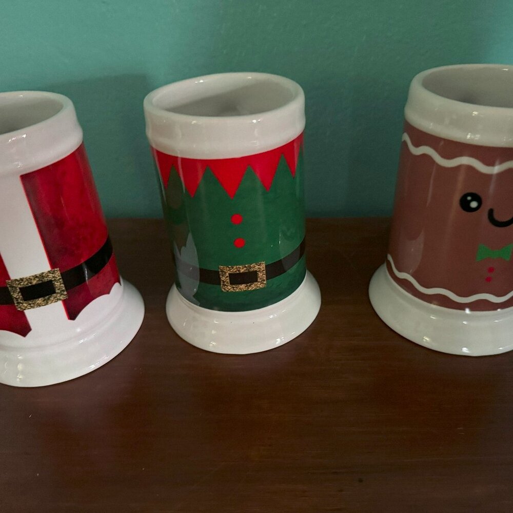 3 Holiday Beer Steins sublimated